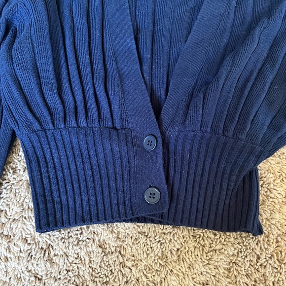 Navy Aritzia Plunge Front Cardigan - Picture 4 of 4